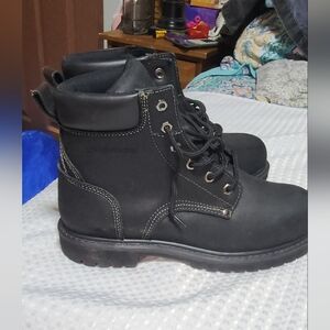 CHINOOK EUC MENS SIZE 10 OIL RIGGER BLACK STEEL TOE WORK BOOTS